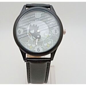Sanrio Bad Badtz-Maru Rotating Dial Quartz Watch 39.5mm‎ Black Case New Battery